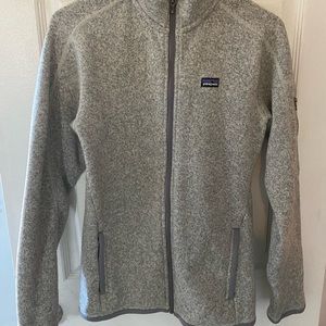 Patagonia Jacket, grey, Medium, zipper on upper arm. Perfect condition.